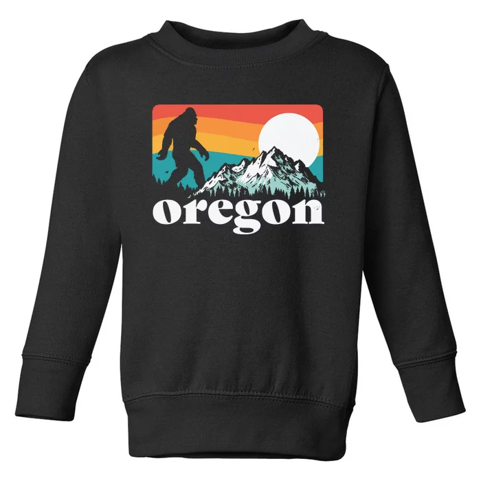 Oregon Pride Bigfoot Mountains Toddler Sweatshirt