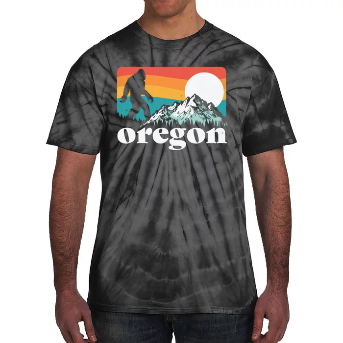 Oregon Pride Bigfoot Mountains Tie-Dye T-Shirt