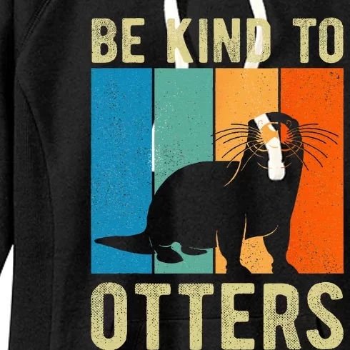 Otter Pun Be Kind To Otters Be Kind To Others Women's Fleece Hoodie