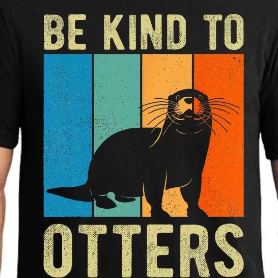 Otter Pun Be Kind to Otters Be Kind to Others Pajama Set