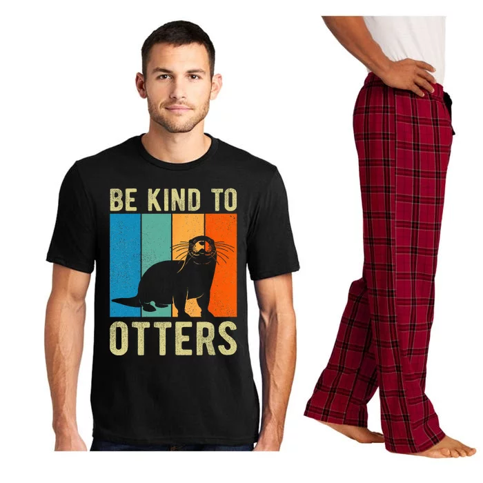 Otter Pun Be Kind to Otters Be Kind to Others Pajama Set