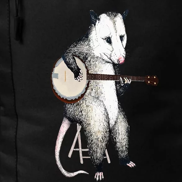 Opossum Playing Banjo Guitar Possum Live Weird Trash Kitty Daily Commute Backpack