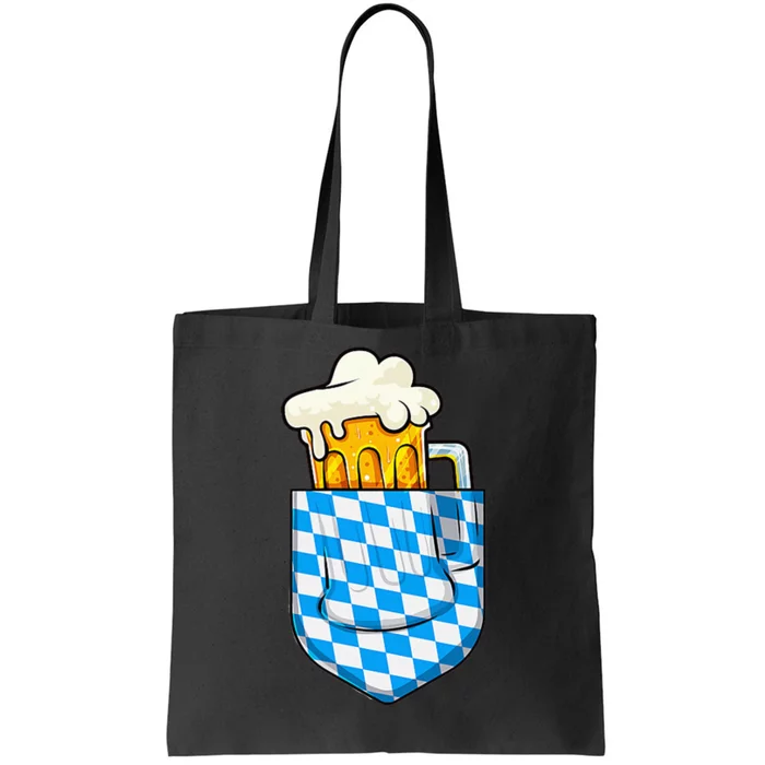 Oktoberfest Pocket Bavarian Beer Prost German Funny German Tote Bag