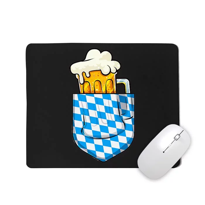 Oktoberfest Pocket Bavarian Beer Prost German Funny German Mousepad