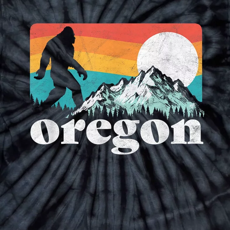 Oregon Pride Bigfoot Mountains Tie-Dye T-Shirt