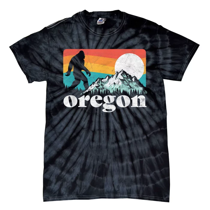 Oregon Pride Bigfoot Mountains Tie-Dye T-Shirt