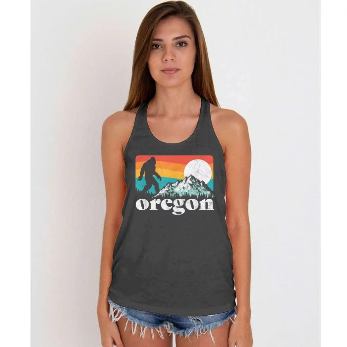 Oregon Pride Bigfoot Mountains Women's Knotted Racerback Tank