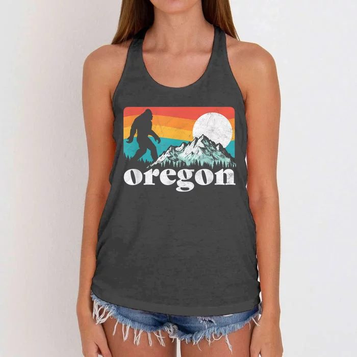 Oregon Pride Bigfoot Mountains Women's Knotted Racerback Tank