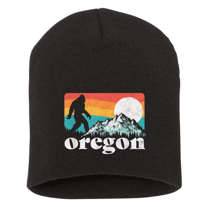 Oregon Pride Bigfoot Mountains Short Acrylic Beanie