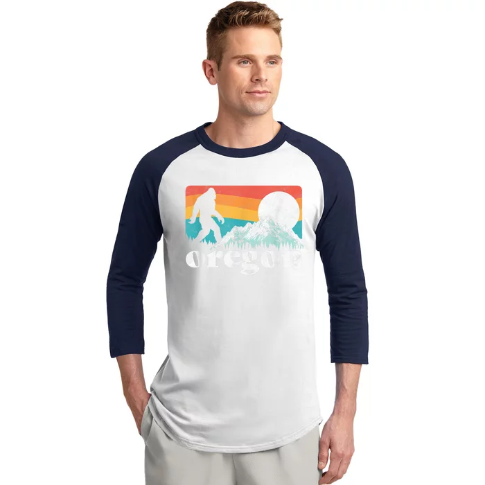 Oregon Pride Bigfoot Mountains Baseball Sleeve Shirt