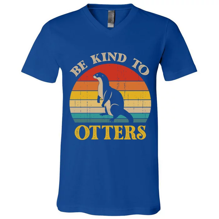 Otter Pun Be Kind To Others Be Kind To Otters Gift V-Neck T-Shirt