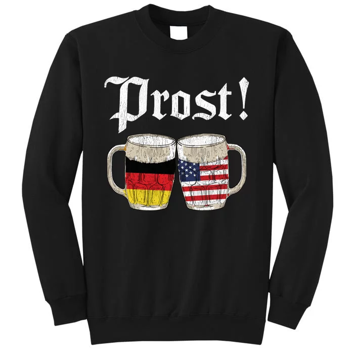 Oktoberfest Holiday Prost Beer German American Flag Sweatshirt