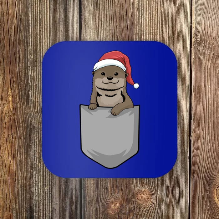 Otter Pocket Christmas Gift Coaster