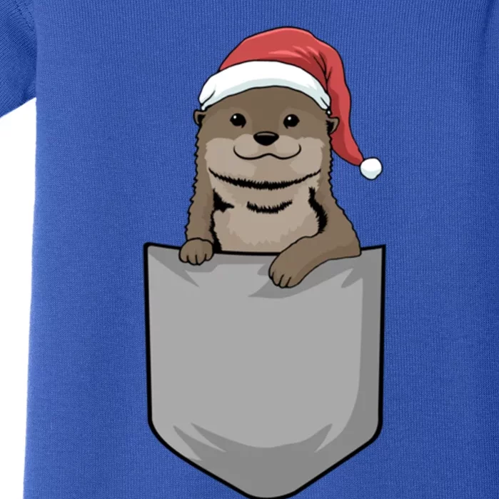 Otter Pocket Christmas Gift Baby Bodysuit