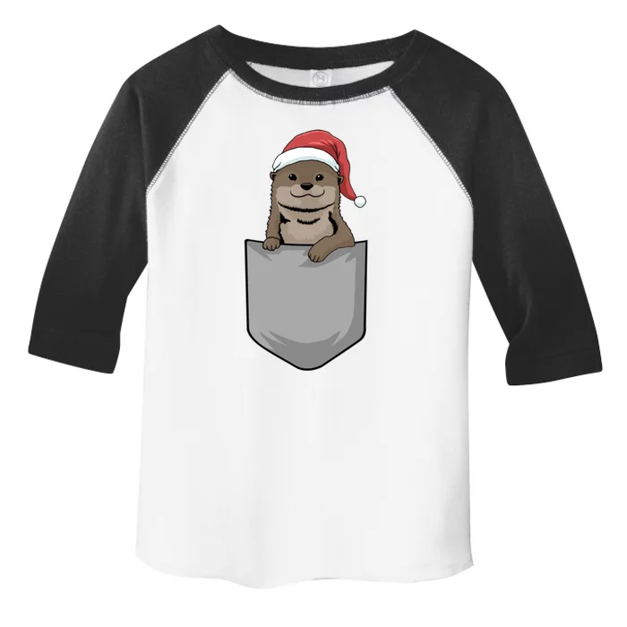 Otter Pocket Christmas Gift Toddler Fine Jersey T-Shirt