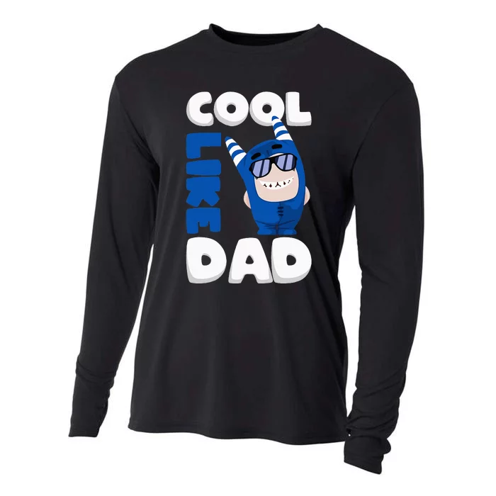 Oddbods Pogo Cool Like Dad Father Son Daughter funny Cooling Performance Long Sleeve Crew