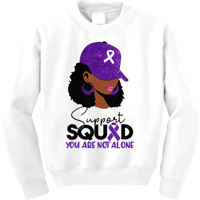 October Purple Domestic Violence Awareness Month Kids Sweatshirt