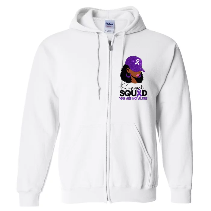 October Purple Domestic Violence Awareness Month Full Zip Hoodie