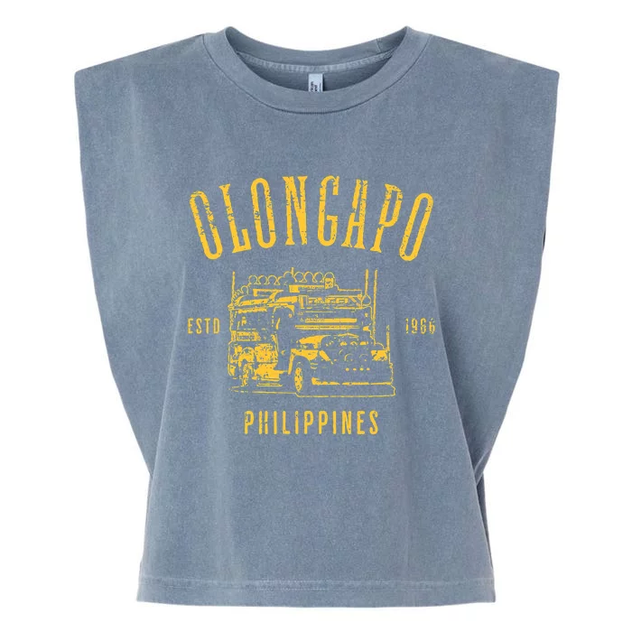 Olongapo Philippines Estd 1966 Vintage Style Design Garment-Dyed Women's Muscle Tee