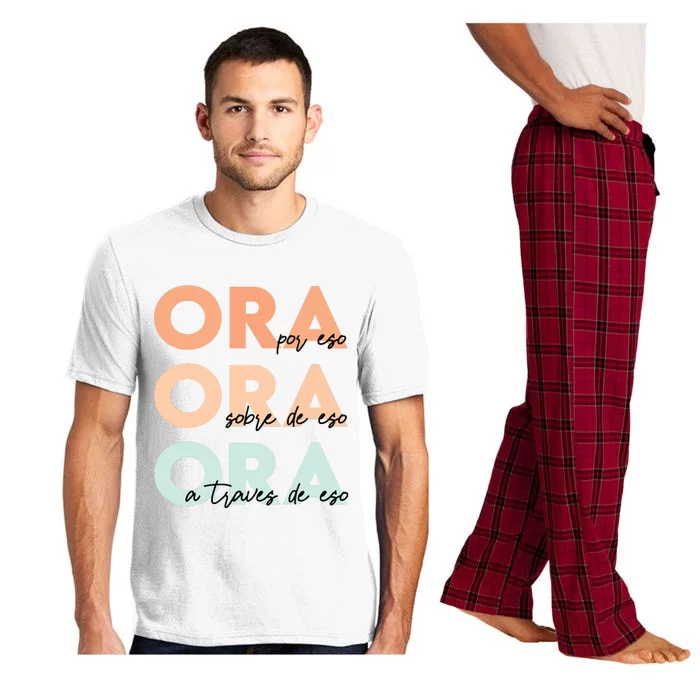 Ora Por Eso Ora Sobre De Eso Spanish Latina Christian Bible Pajama Set