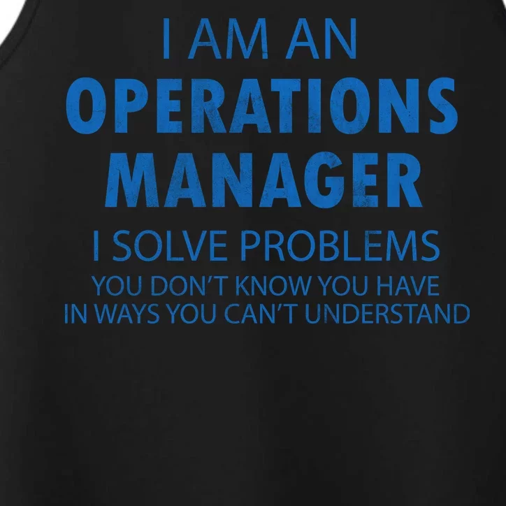 Operations Manager Solve Problems Performance Tank