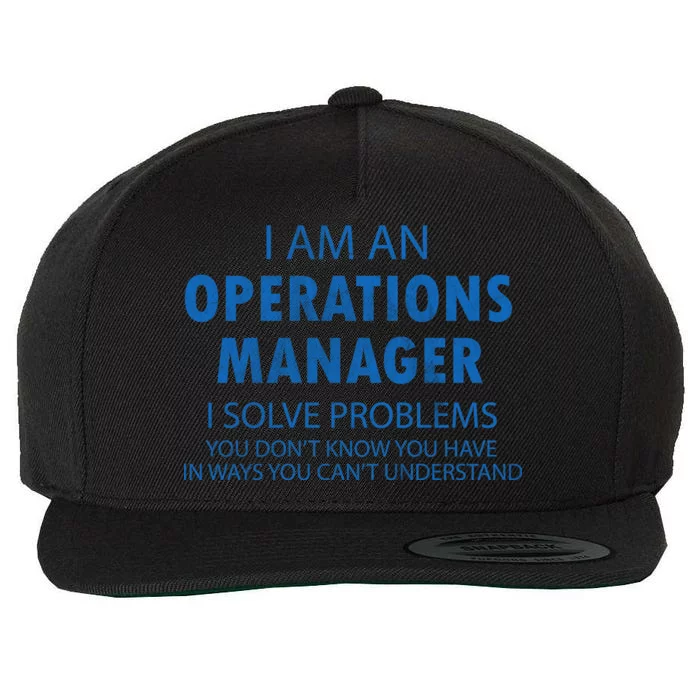 Operations Manager Solve Problems Wool Snapback Cap