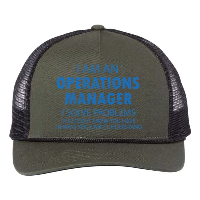 Operations Manager Solve Problems Retro Rope Trucker Hat Cap