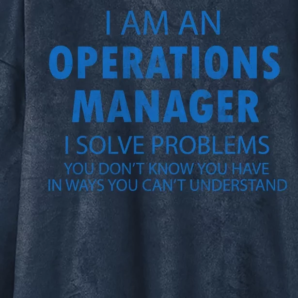 Operations Manager Solve Problems Hooded Wearable Blanket