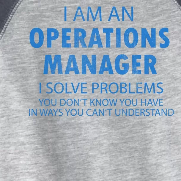 Operations Manager Solve Problems Toddler Fine Jersey T-Shirt