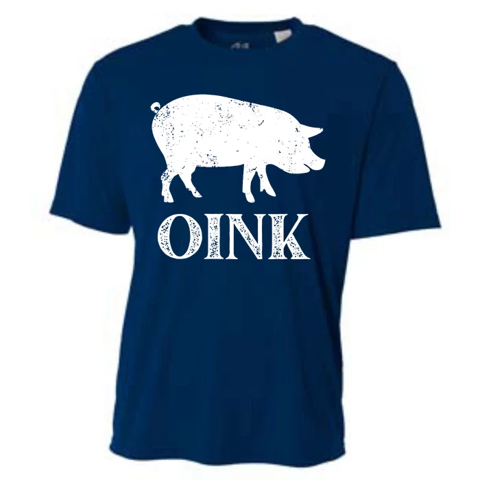 Oink Pig Funny Hog Farm Barnyard Animal Pig Lover Grunge Cooling Performance Crew T-Shirt