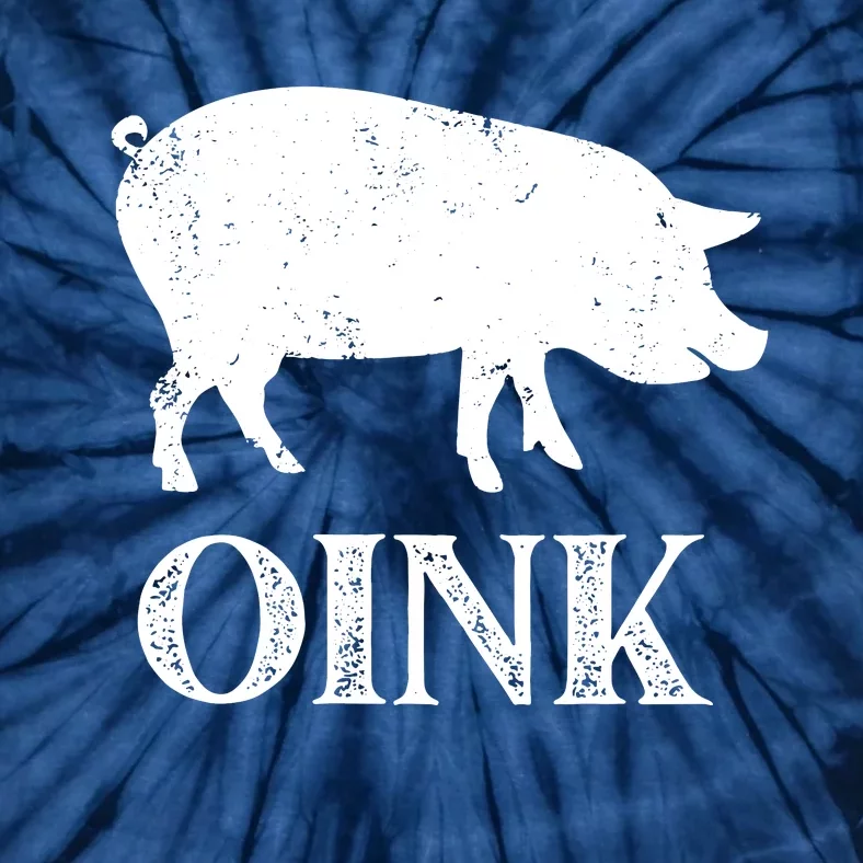 Oink Pig Funny Hog Farm Barnyard Animal Pig Lover Grunge Tie-Dye T-Shirt