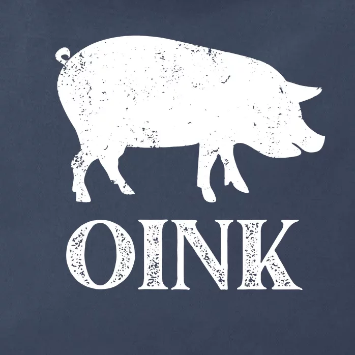 Oink Pig Funny Hog Farm Barnyard Animal Pig Lover Grunge Zip Tote Bag