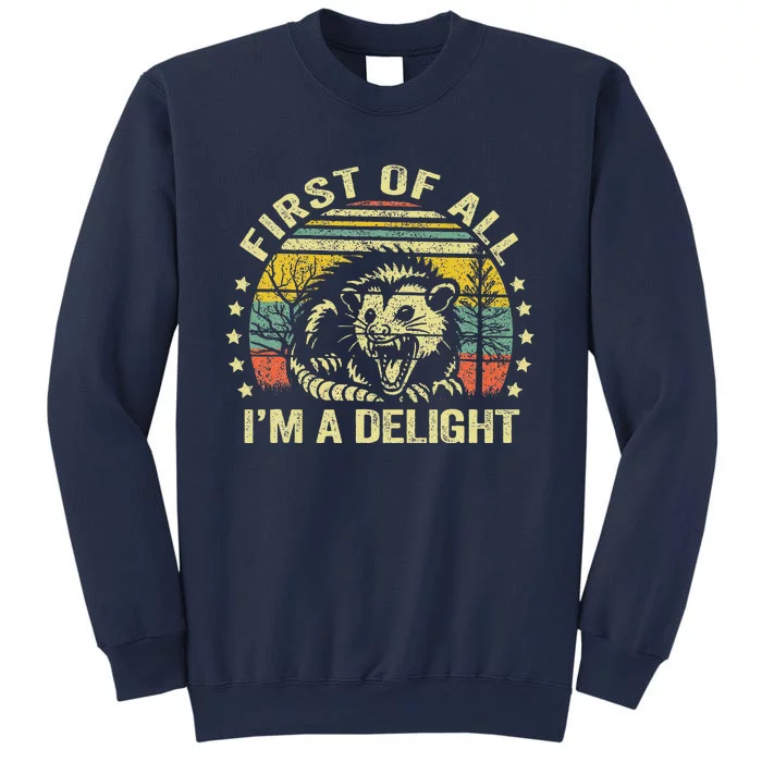 Opossum Possum First Of All IM A Delight Sarcastic Angry Sweatshirt