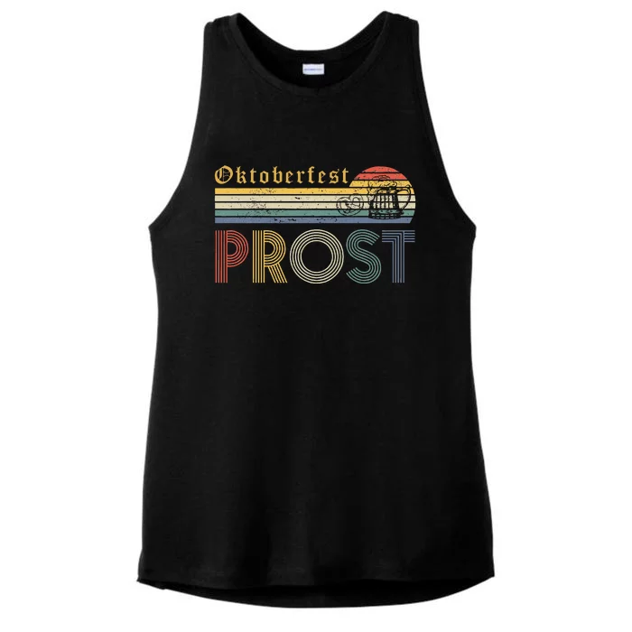 Oktoberfest Prost German YAll Drinking Beer Germany Ladies Tri-Blend Wicking Tank