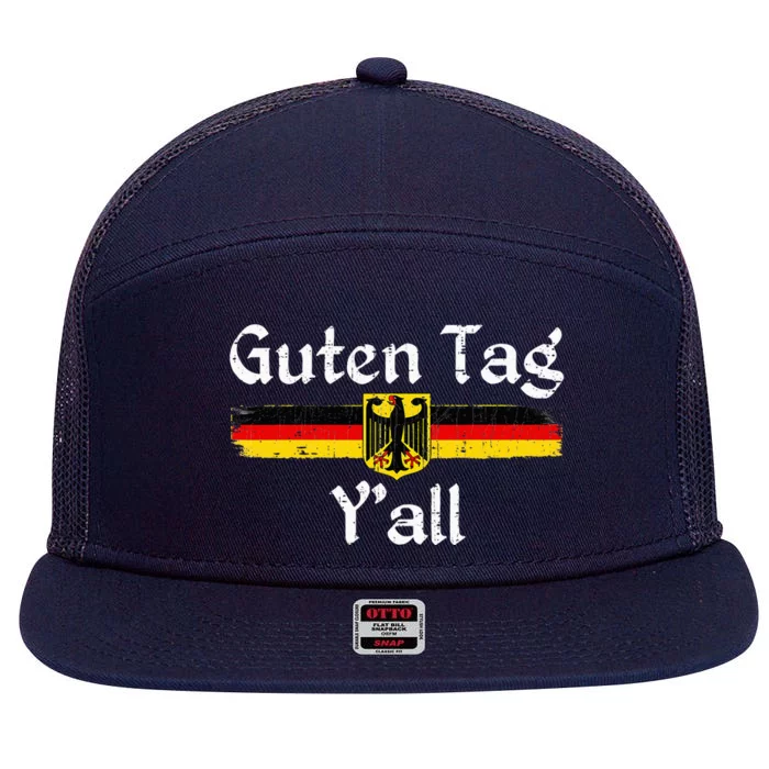 Oktoberfest Prost Guten Tag YAll 7 Panel Mesh Trucker Snapback Hat