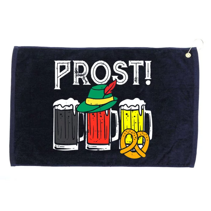 Oktoberfest Prost German Flag Colors Hat Bavarian Grommeted Golf Towel