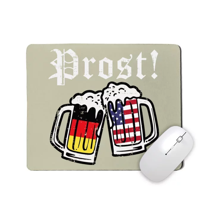 Oktoberfest Prost German American Flag Costume Mousepad