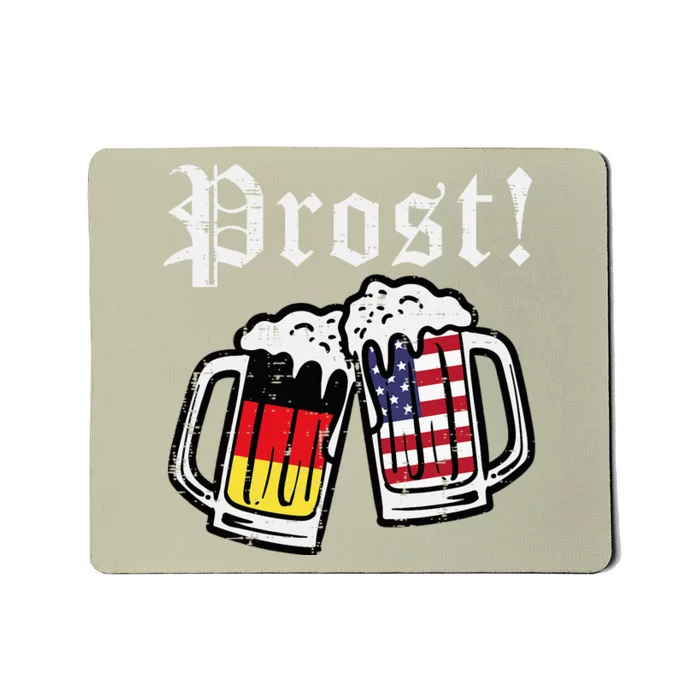 Oktoberfest Prost German American Flag Costume Mousepad