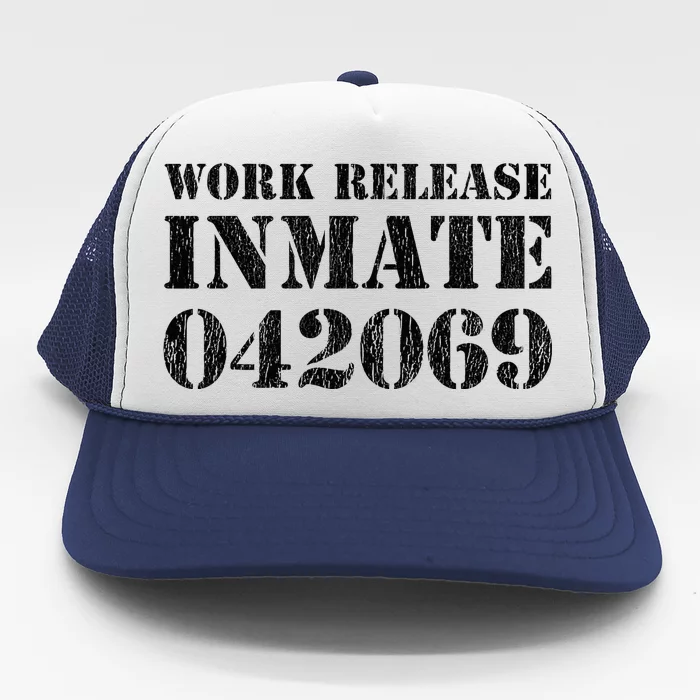 Orange Prisoner Halloween Costume Work Release Inmate Trucker Hat