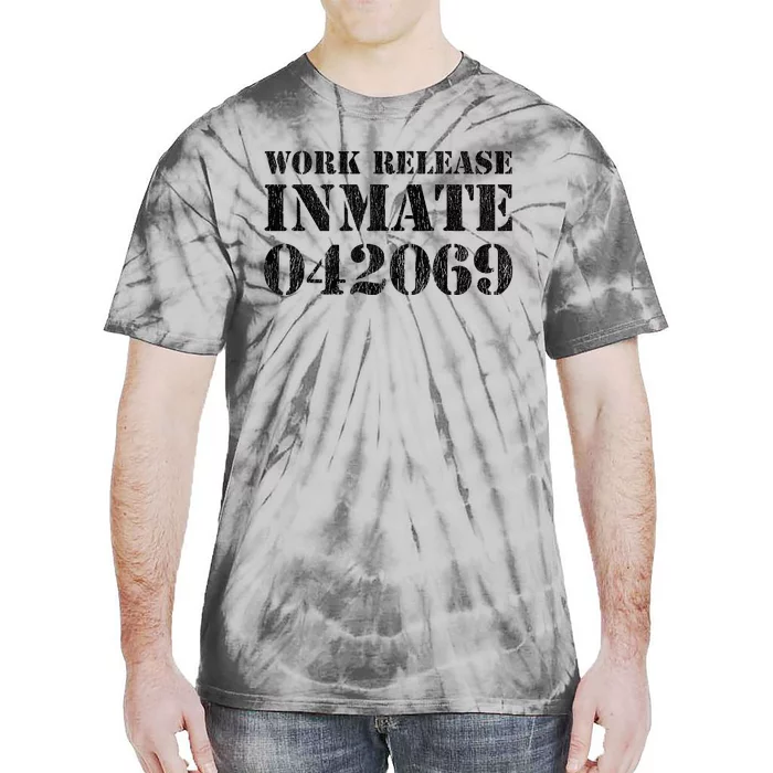 Orange Prisoner Halloween Costume Work Release Inmate Tie-Dye T-Shirt