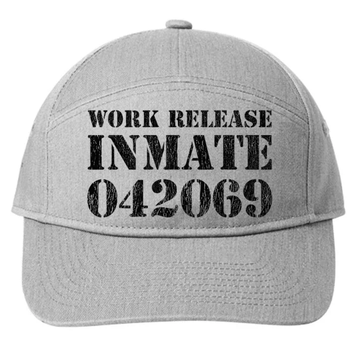 Orange Prisoner Halloween Costume Work Release Inmate 7-Panel Snapback Hat