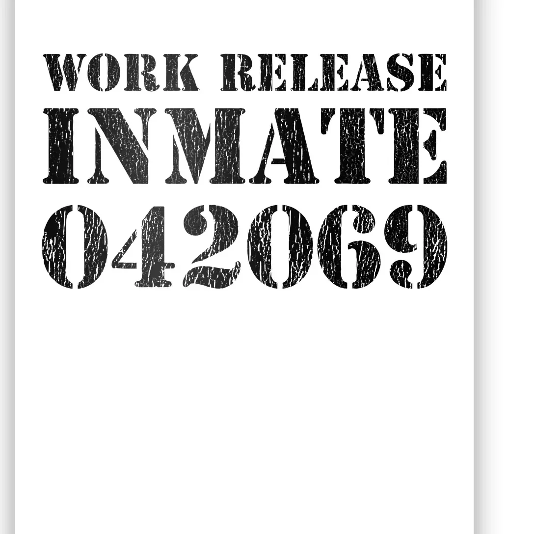 Orange Prisoner Halloween Costume Work Release Inmate Poster