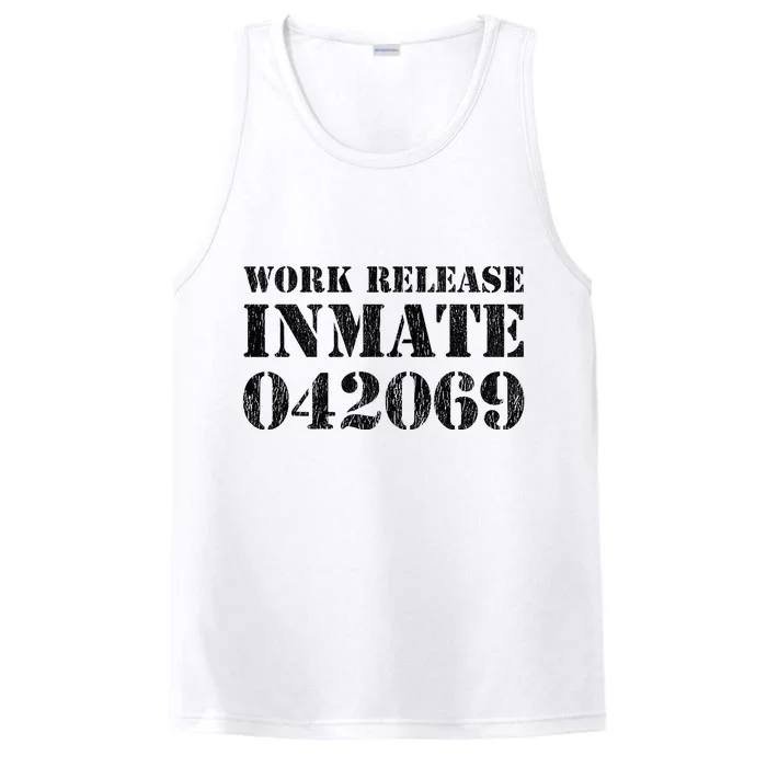 Orange Prisoner Halloween Costume Work Release Inmate Performance Tank