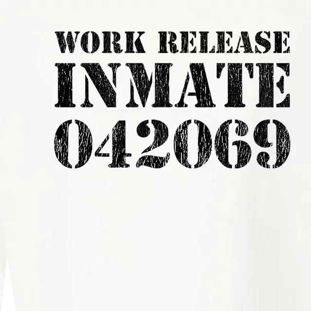 Orange Prisoner Halloween Costume Work Release Inmate Cropped Pullover Crew