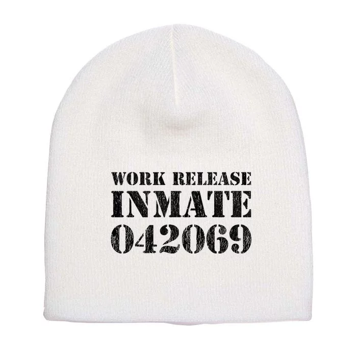 Orange Prisoner Halloween Costume Work Release Inmate Short Acrylic Beanie