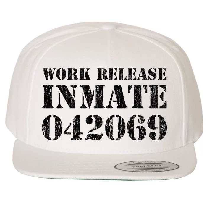 Orange Prisoner Halloween Costume Work Release Inmate Wool Snapback Cap