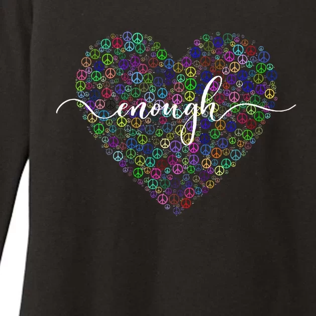 Orange Peace Heart Enough End Gun Violence Awareness Day Womens CVC Long Sleeve Shirt