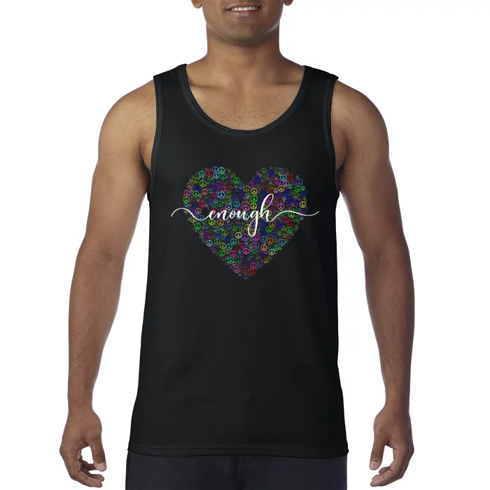 Orange Peace Heart Enough End Gun Violence Awareness Day Tank Top