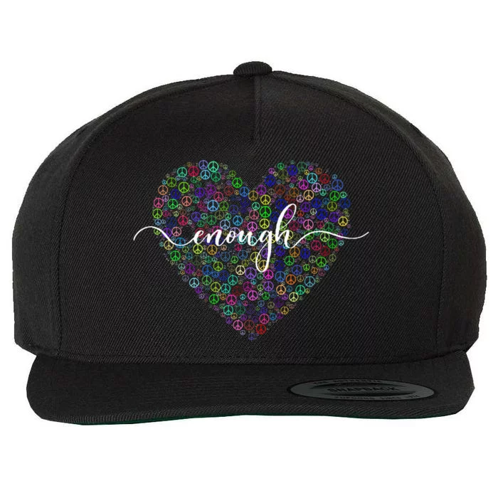 Orange Peace Heart Enough End Gun Violence Awareness Day Wool Snapback Cap