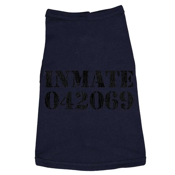 Orange Prisoner Inmate Number Halloween Costume Outfit Doggie Tank